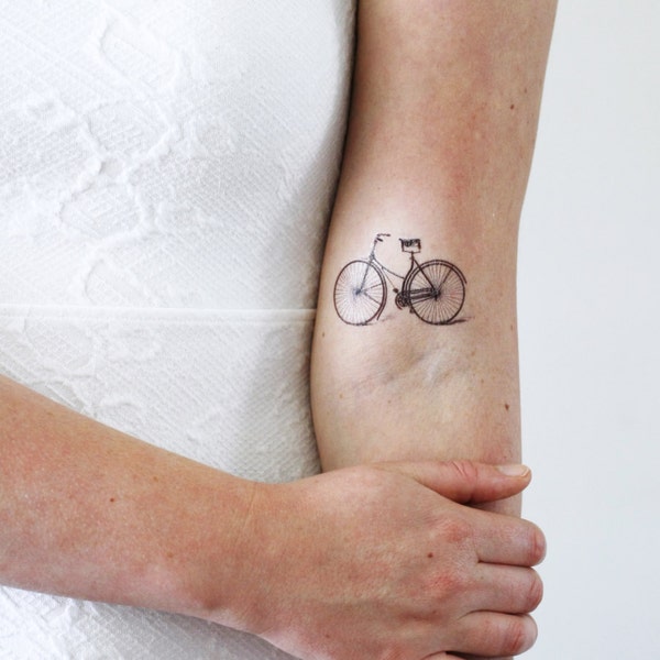 Vintage Fahrrad temporäres Tattoo | Fahrrad temporäres Tattoo | Fahrrad Geschenkidee | Fahrrad Liebhaber Geschenk | Fahrrad Geschenkidee | Geschenk