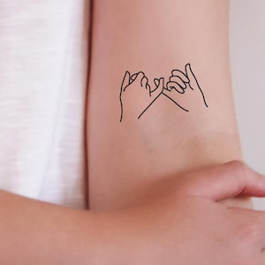 Pinky swear temporary tattoo | friendship tattoo | boho tattoo | boho jewelry | hand tattoo | bohemian gift | festival tattoo | Gift