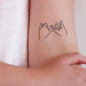 Pinky schwören temporäres Tattoo | Freundschaft Tattoo | Boho Tattoo | Boho Schmuck | Handtattoo | Boho Geschenk | Festival Tattoo | Geschenk