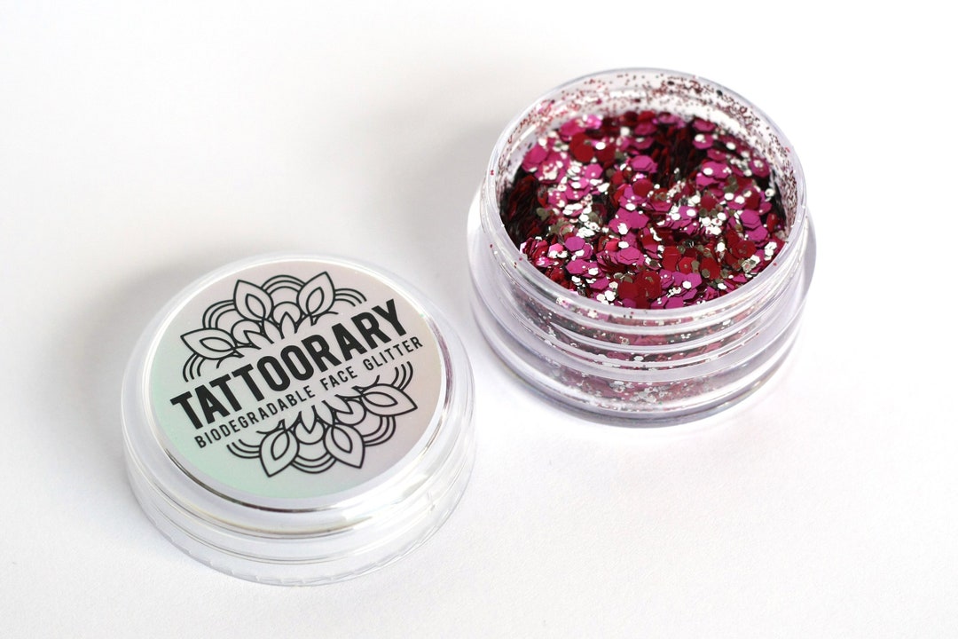 Biodegradable Chunky Face Glitter in 'lollipop' Bio Glitter Mix Pink