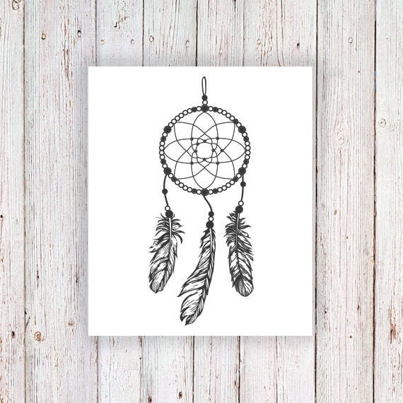 Dreamcatcher Temporary Tattoo – Boho Festival Design With