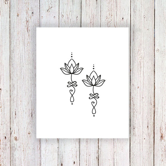 Unalome Lotus Tatouage Temporaire Ensemble De Deux Boho Tatouage Temporaire Tatouage Unalome Lotus Tatouage Lotus Faux Tatouage Idée Cadeau