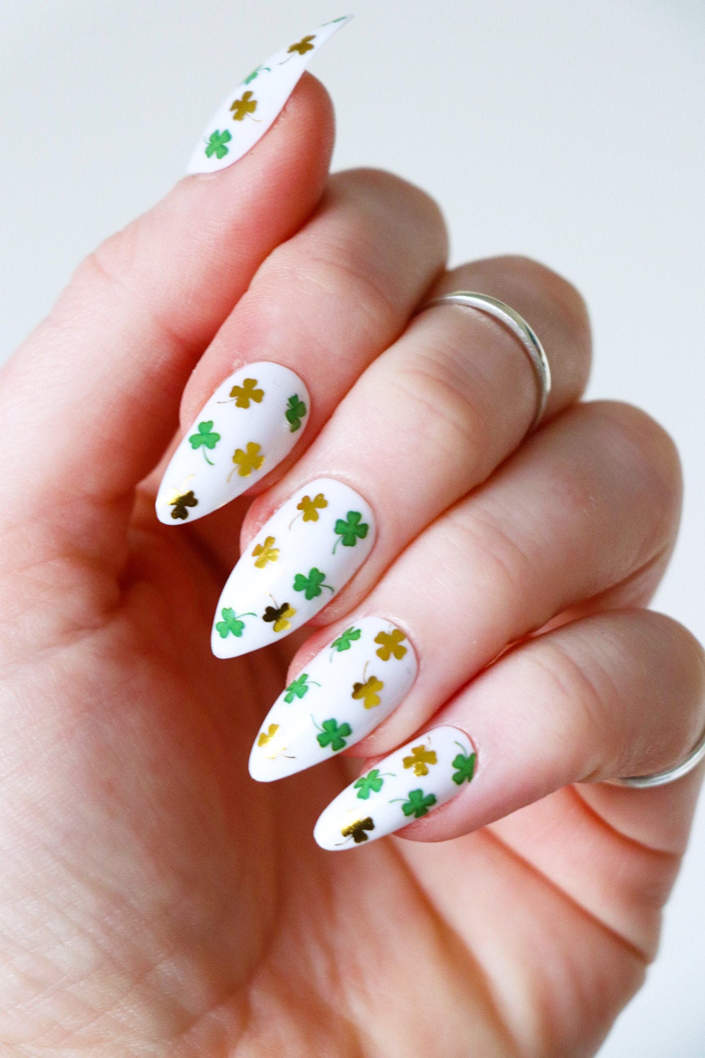 Saint Patrick's Day Four-leaf Clover Gold and Green - Etsy