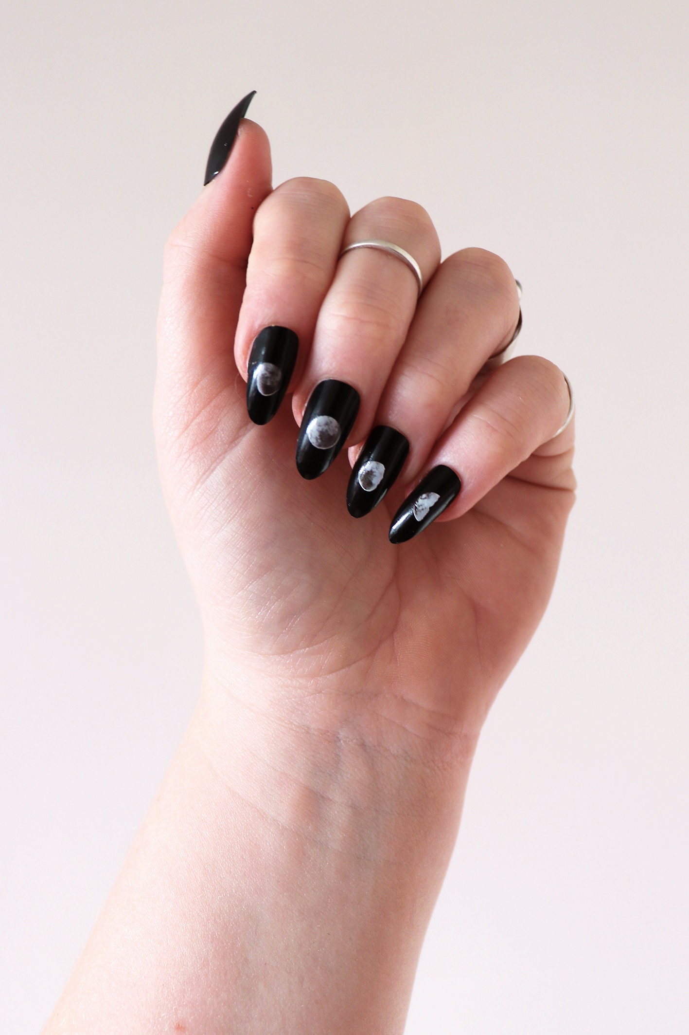 Moon Phase Waterslide Nail Decals | Celestial Nail Stickers