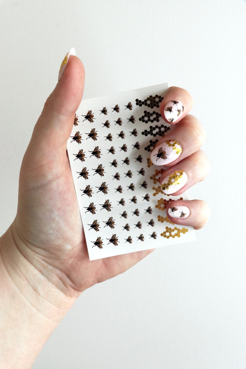 Honeycomb And Bees Nail Decals Gold Honeycomb Nail Tattoos Etsy honeycomb-and-bees-nail-decals-gold-honeycomb-nail-tattoos-etsy