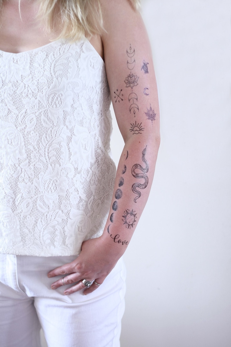 5 fogli di tatuaggi temporanei da zombie per Ognissanti, tatuaggi