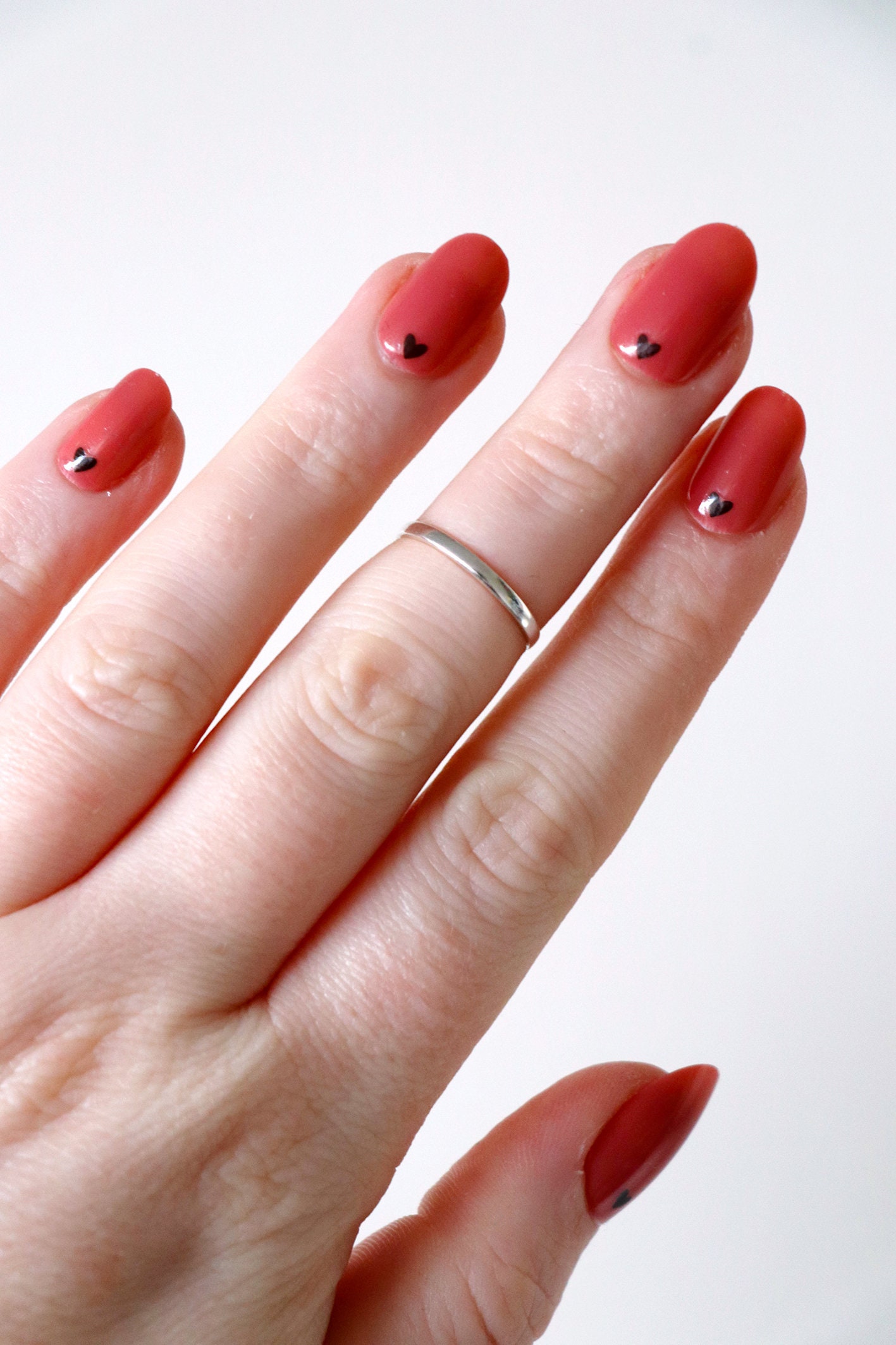 Tiny Gold and Black Hearts Waterslide Nail Decals / Valentines - Etsy Israel