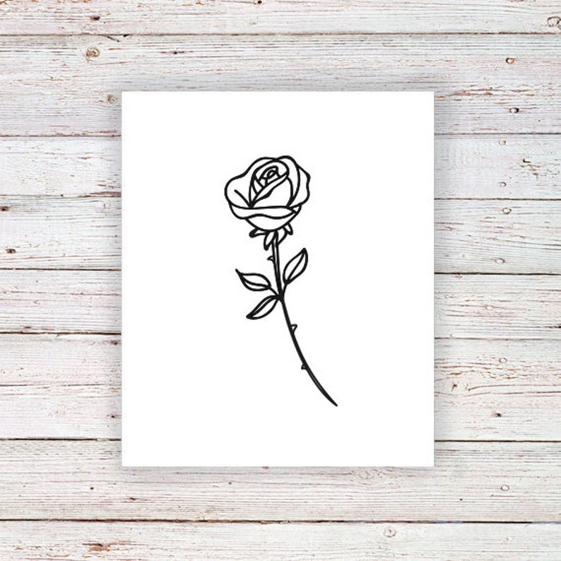 Petite rose tatouage temporaire petit tatouage temporaire tatouage temporaire floral tatouage temporaire fleur tatouage vintage Cadeau image 3