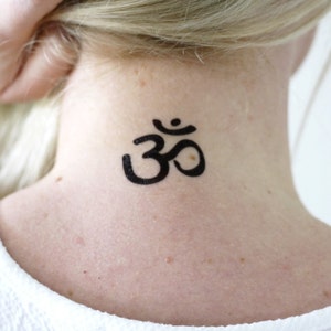 Om Tattoo Aum symbol tattoo Om temporary tattoo meditation tattoo yoga temporary tattoo bohemian gift idea Gift image 1