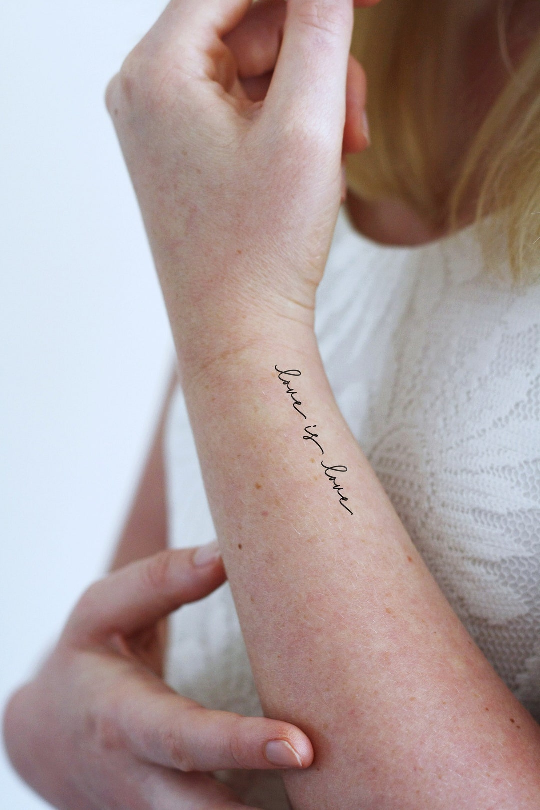Love is Love Temporary Tattoos Set of Two / Quote Temporary Etsy