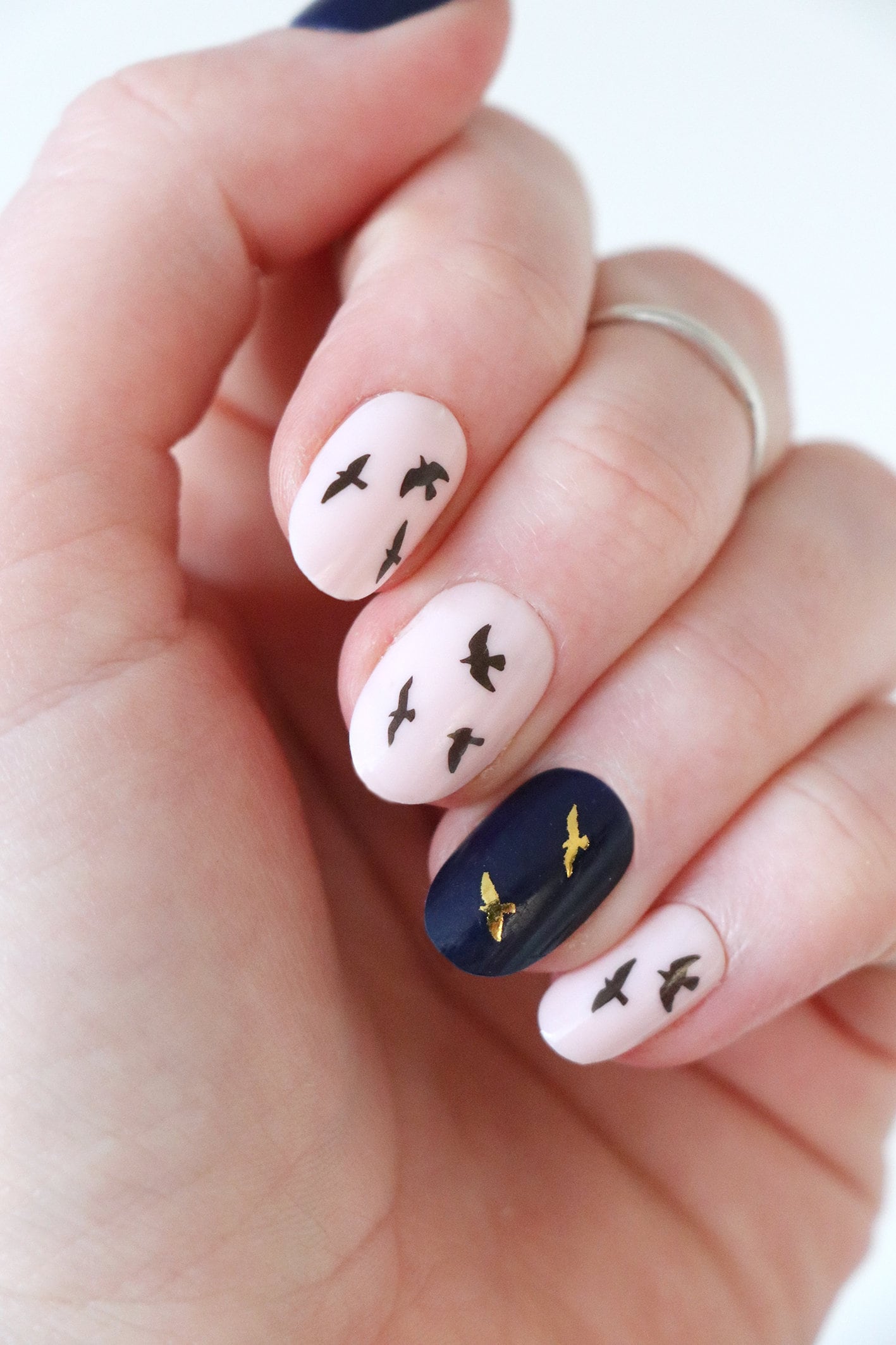Sparrow Nail Transfers Illustrated Bird Nail Art Stickers - Etsy Sweden