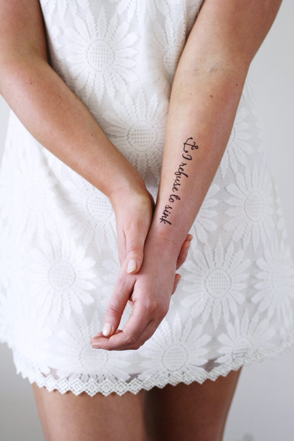 Mi rifiuto di affondare tatuaggio temporaneo ancora tatuaggio temporaneo / accessorio ancora / idea regalo marinaio / tatuaggio temporaneo marinaio / regalo / bellezza