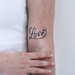 Love temporary tattoo | love tattoo | lovers tattoo | Valentine's Day temporary tattoo | Valentine's Day gift idea | couple tattoo | Gift