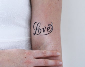 Love temporary tattoo | love tattoo | lovers tattoo | Valentine's Day temporary tattoo | Valentine's Day gift idea | couple tattoo | Gift