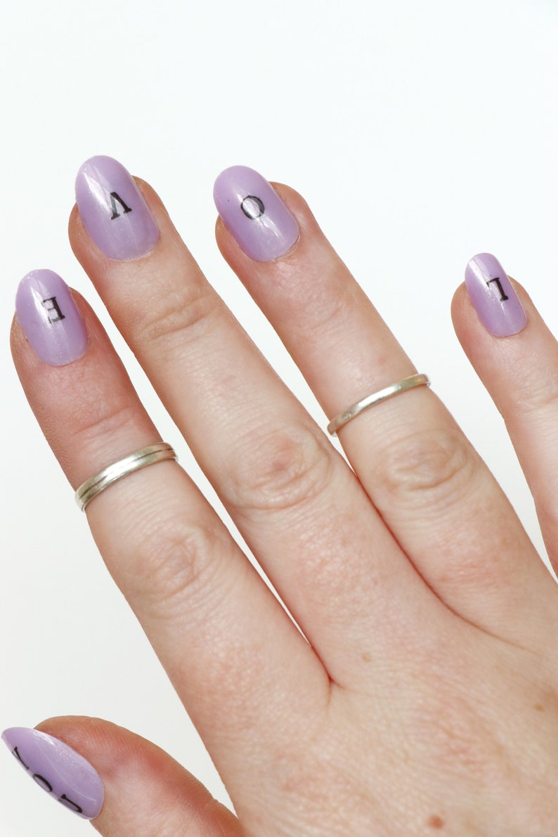 Letter Waterslide Nail Decals / Alphabet Nail Decals / Nail Etsy