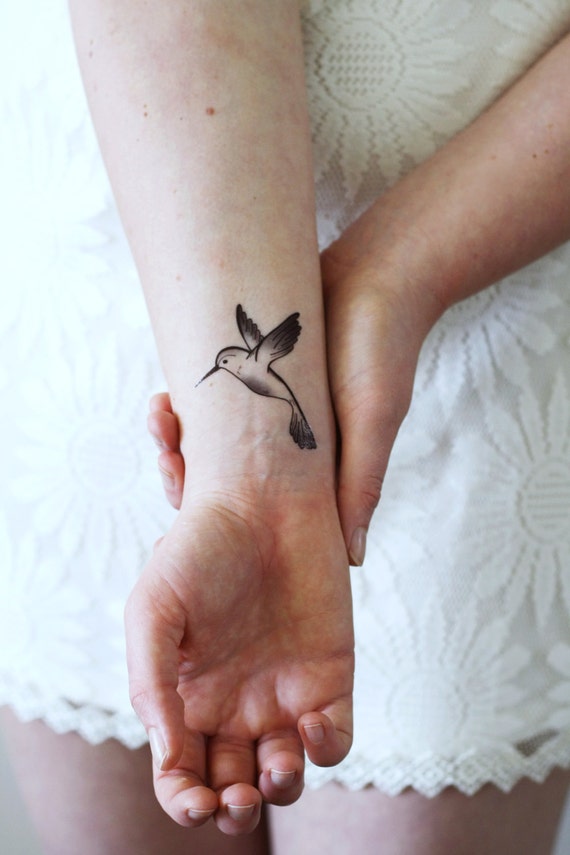 Hummingbird Tatouage Temporaire Colibri Accessoire Oiseau Tatouage Temporaire Boho Tatouage Temporaire Boho