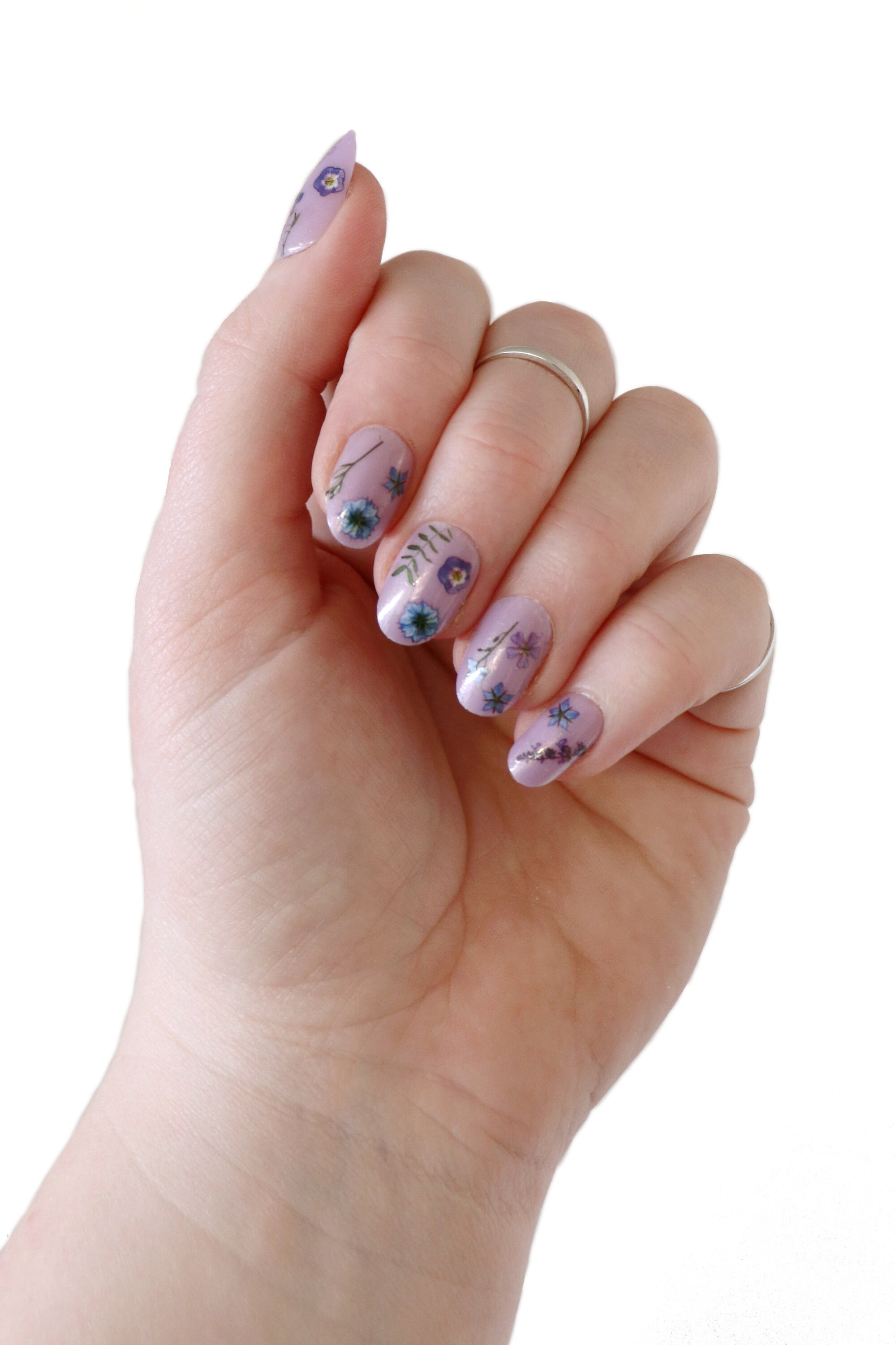 Nagelaufkleber Lila Blumen & Lavendel – DIY Nail Sticker Blatt, 8 X 10,3 Cm, Für Natur- Und Kunstnägel