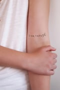 2 'I am enough' temporary tattoos | quote temporary tattoo | empowering tattoo | typography temporary tattoo | uplifting temporary tattoo product logo