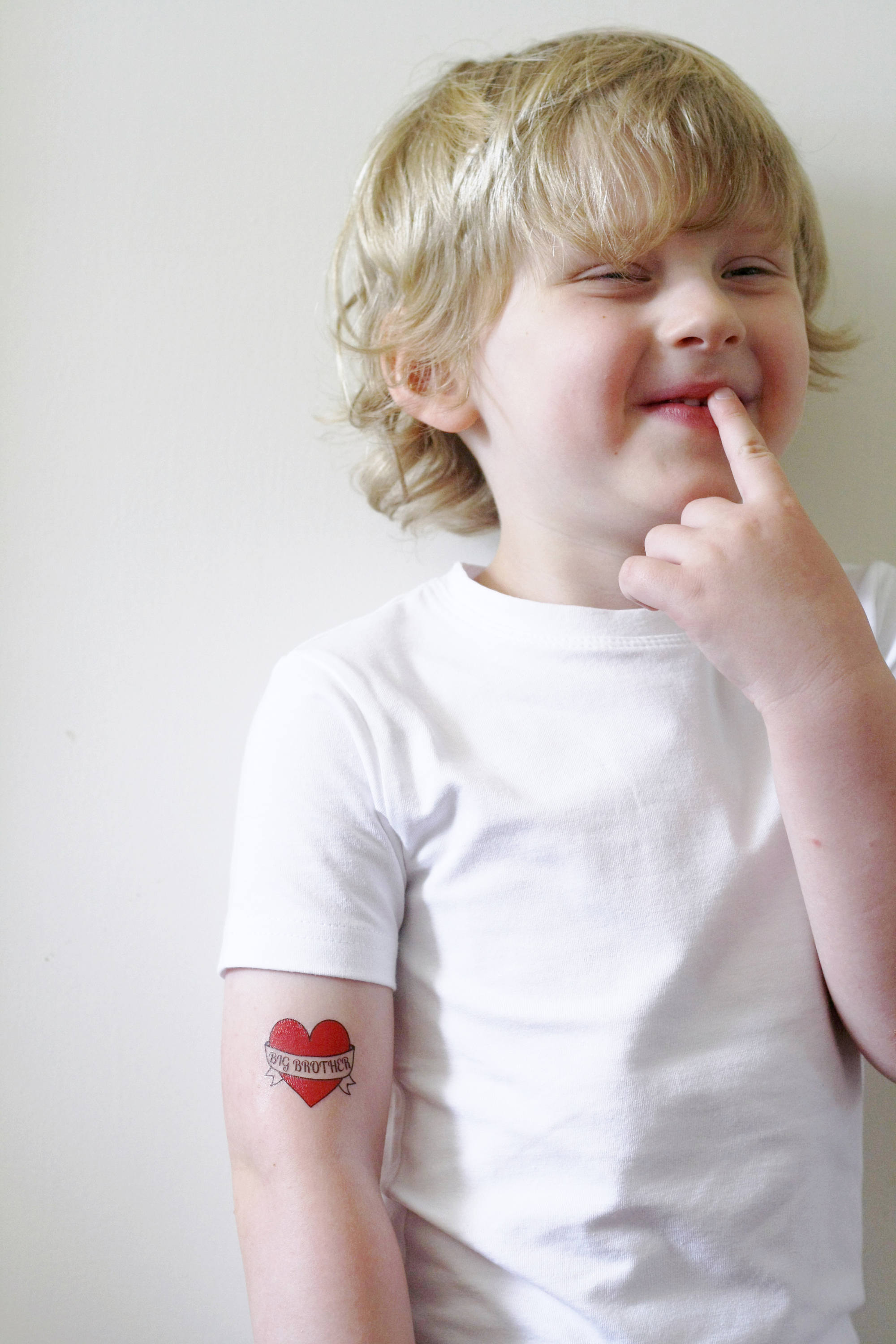 Big Brother Temporary Tattoo / Baby Tattoo / Heart Tattoo / Etsy