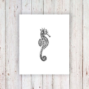 Seahorse temporary tattoo seahorse tattoo sea tattoo seahorse jewelry cute seahorse tattoo boho temporary tattoo sealife tattoo image 3