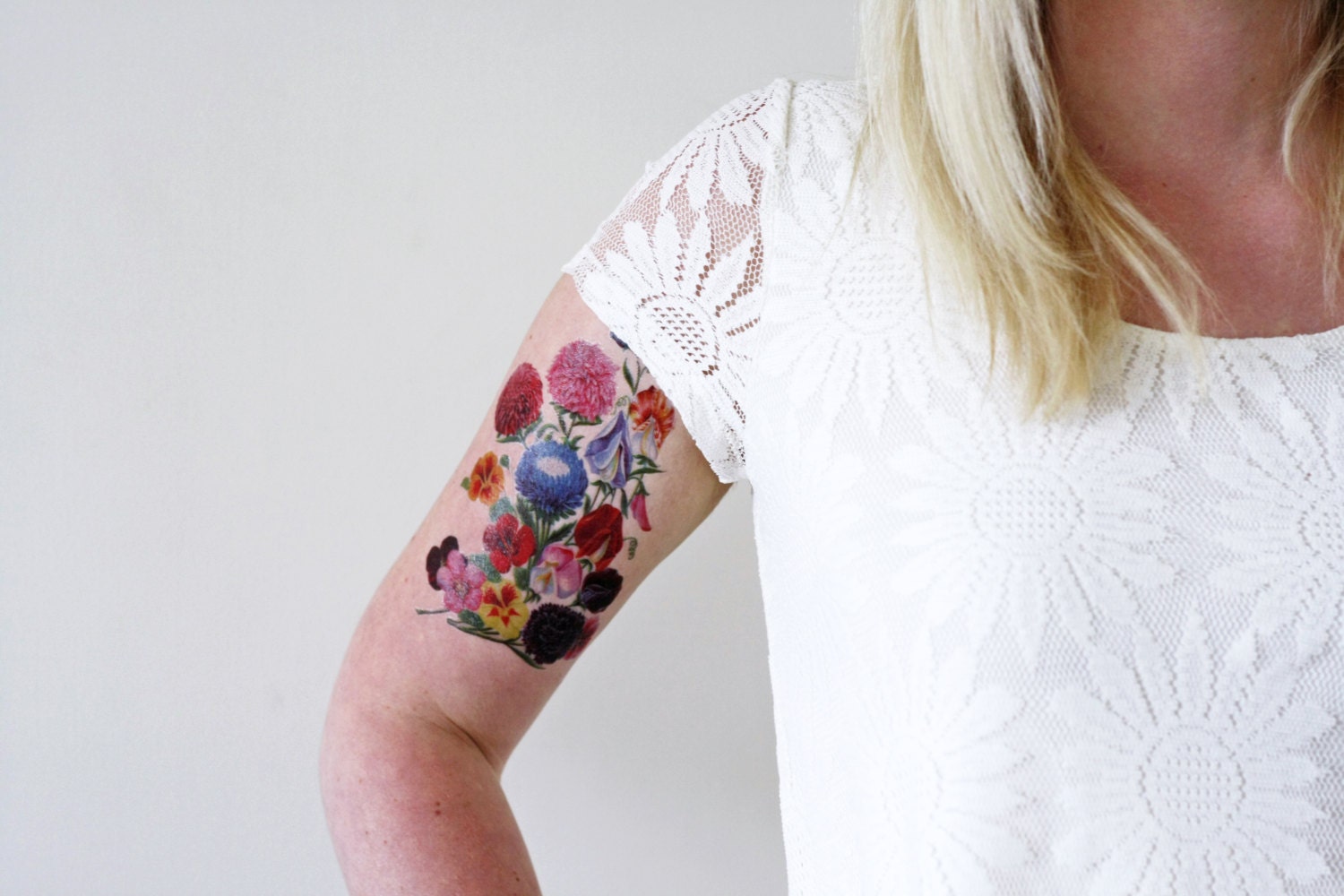 Vintage Floral Temporary Tattoo / Bohemian Temporary Tattoo / - Etsy