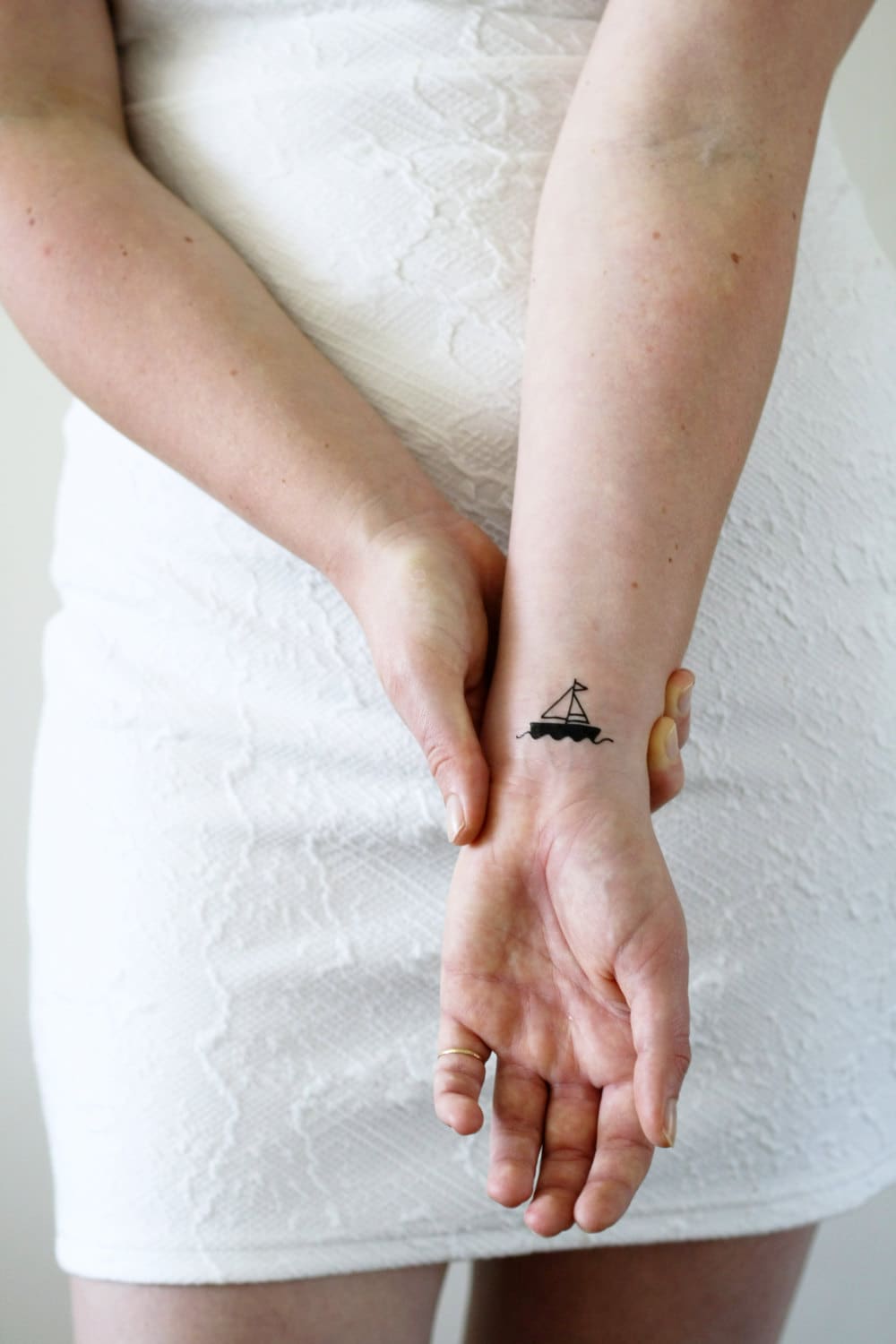 2 Small Boat Temporary Tattoos Ship Temporary Tattoo Sailor