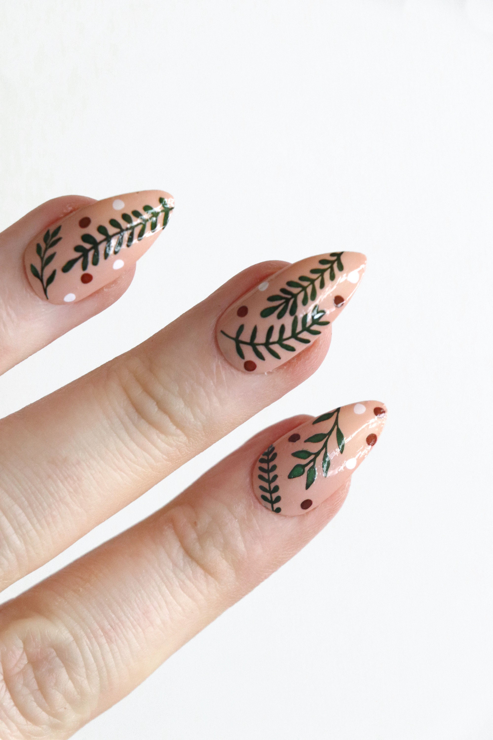 Mistletoe Leaves Waterslide Nail Decals / Misteltoe Nail - Etsy