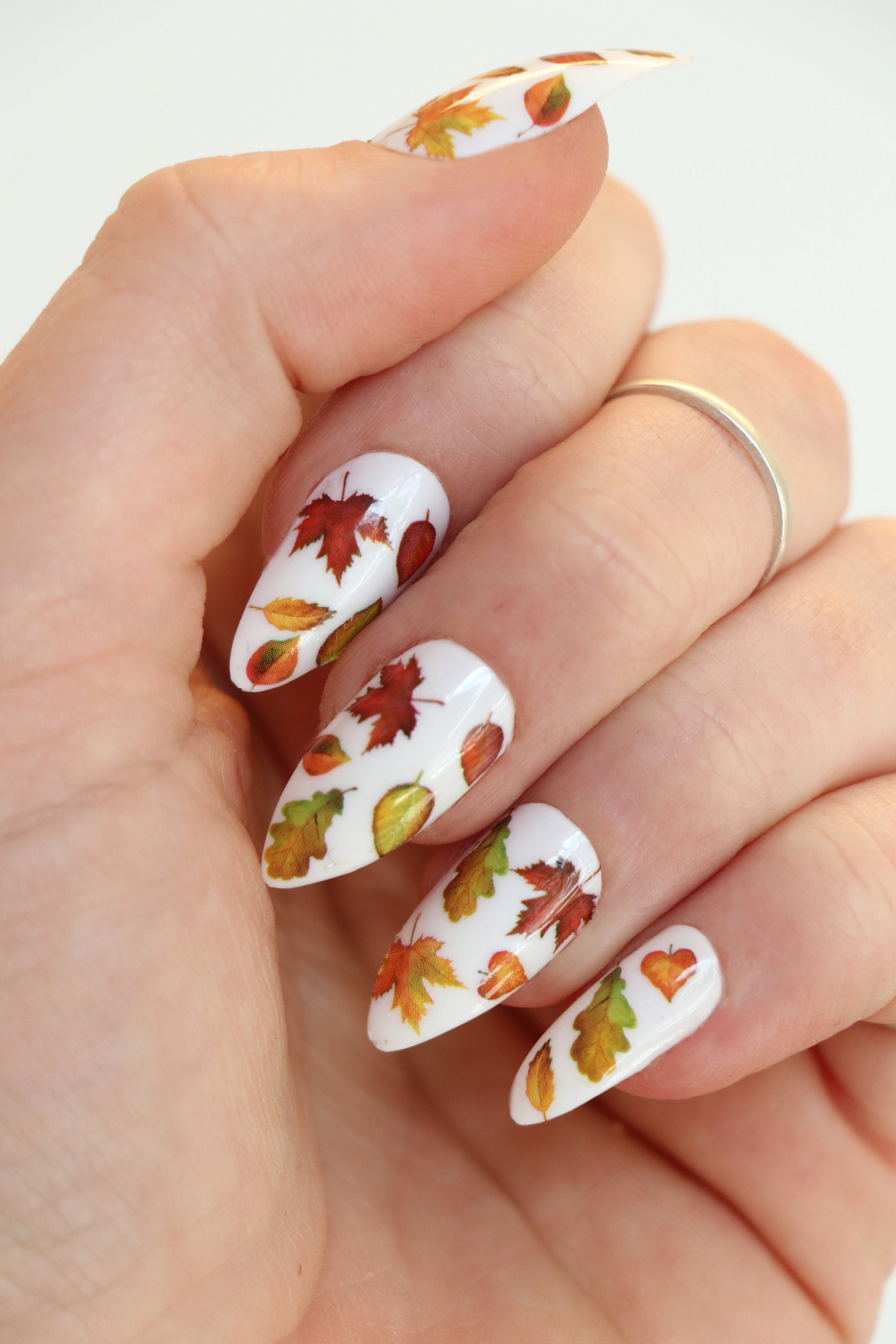 Autumn Leaves Waterslide Nail Decals / Leaf Nail Decals / Nail - Etsy