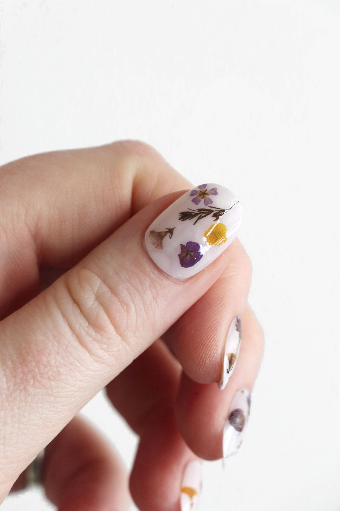 Dried Flowers Waterslide Nail Decals / Flower Nail Decals / Etsy