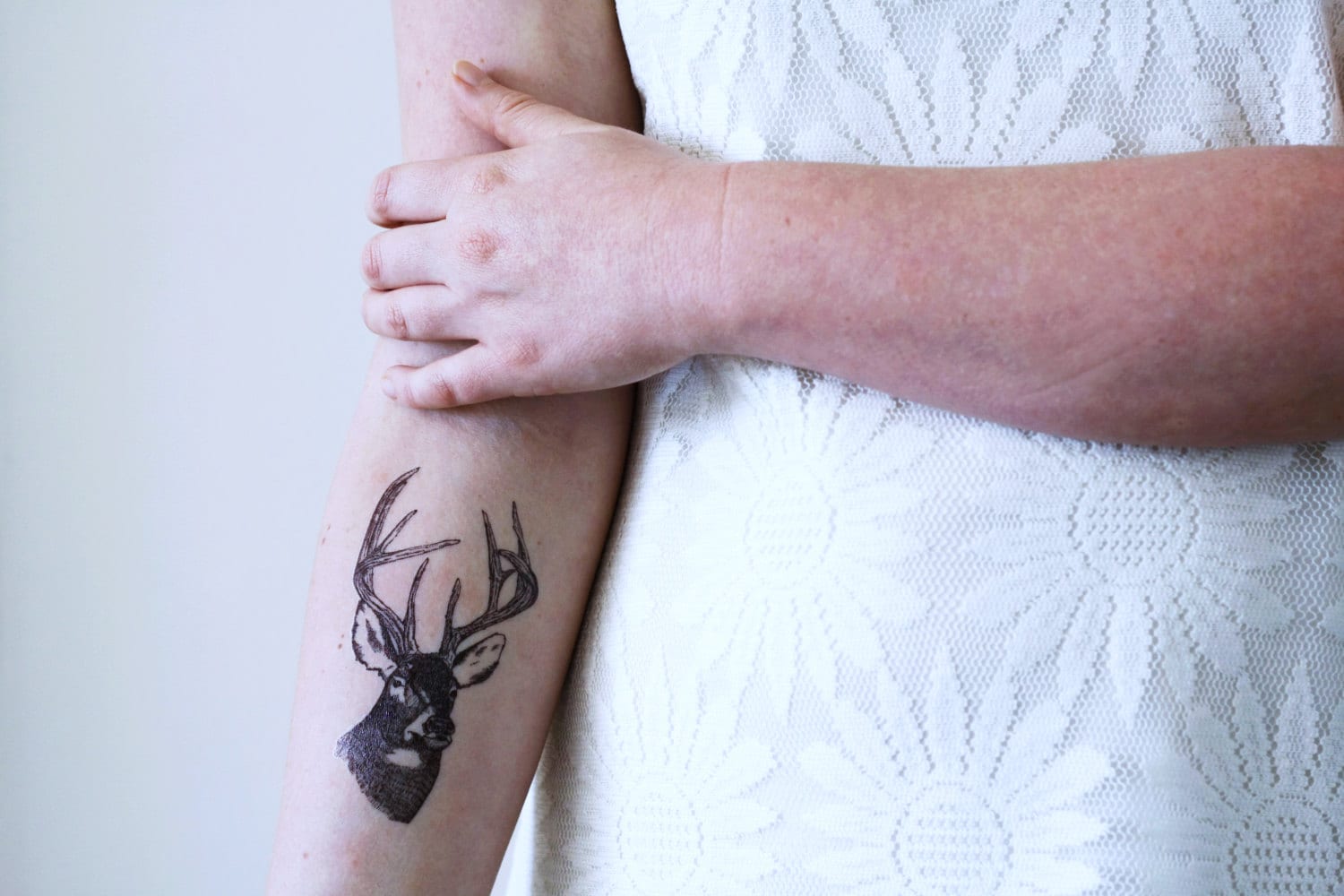 Deer Head Temporary Tattoo / Deer Temporary Tattoo / Vintage - Etsy