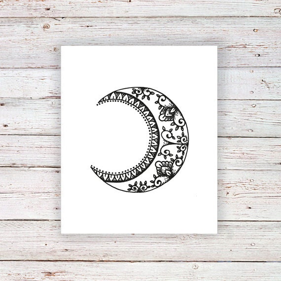 Mond Temporare Tattoo Wachsen Mond Tattoo Mond Tattoo Etsy