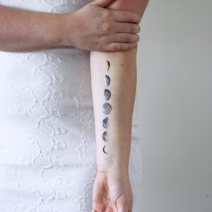 Moon Phase Temporary Tattoo Moon Temporary Tattoo Moon Phase Gift Moon Gift Bohemian Gift
