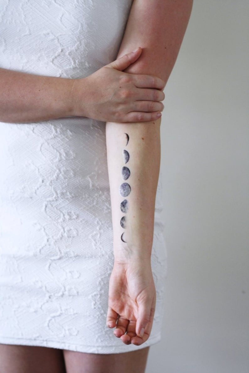 Moon phase temporary tattoo moon temporary tattoo moon phase gift moon gift bohemian gift festival accessoire festival fashion image 5