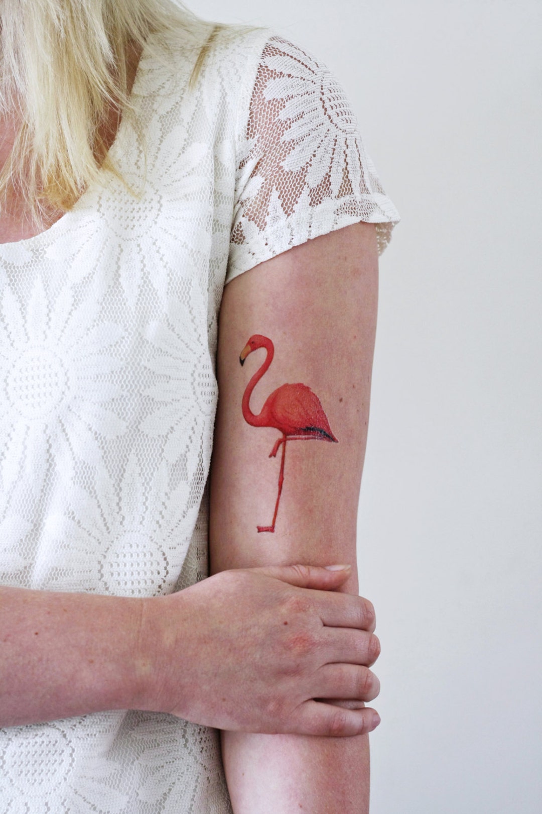 Flamingo Temporary Tattoo | Flamingo Tattoo | Vintage Temporary Tattoo ...