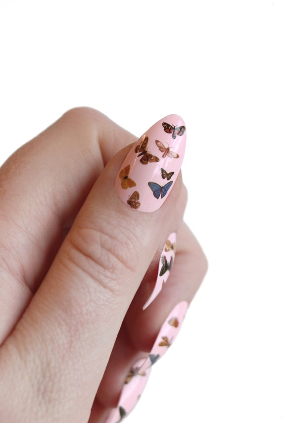 Butterfly waterslide nail decals | butterfly water slide nail decals | butterfly nail art | insect nail stickers | butterfly nails design