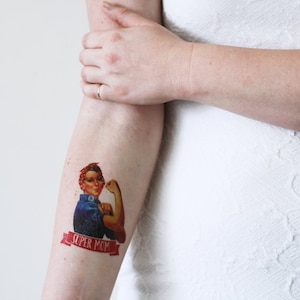 Mother's day temporary tattoo Super Mom temporary tattoo Mother's Day gift idea Mother gift idea Mom gift mom temporary tattoo image 5