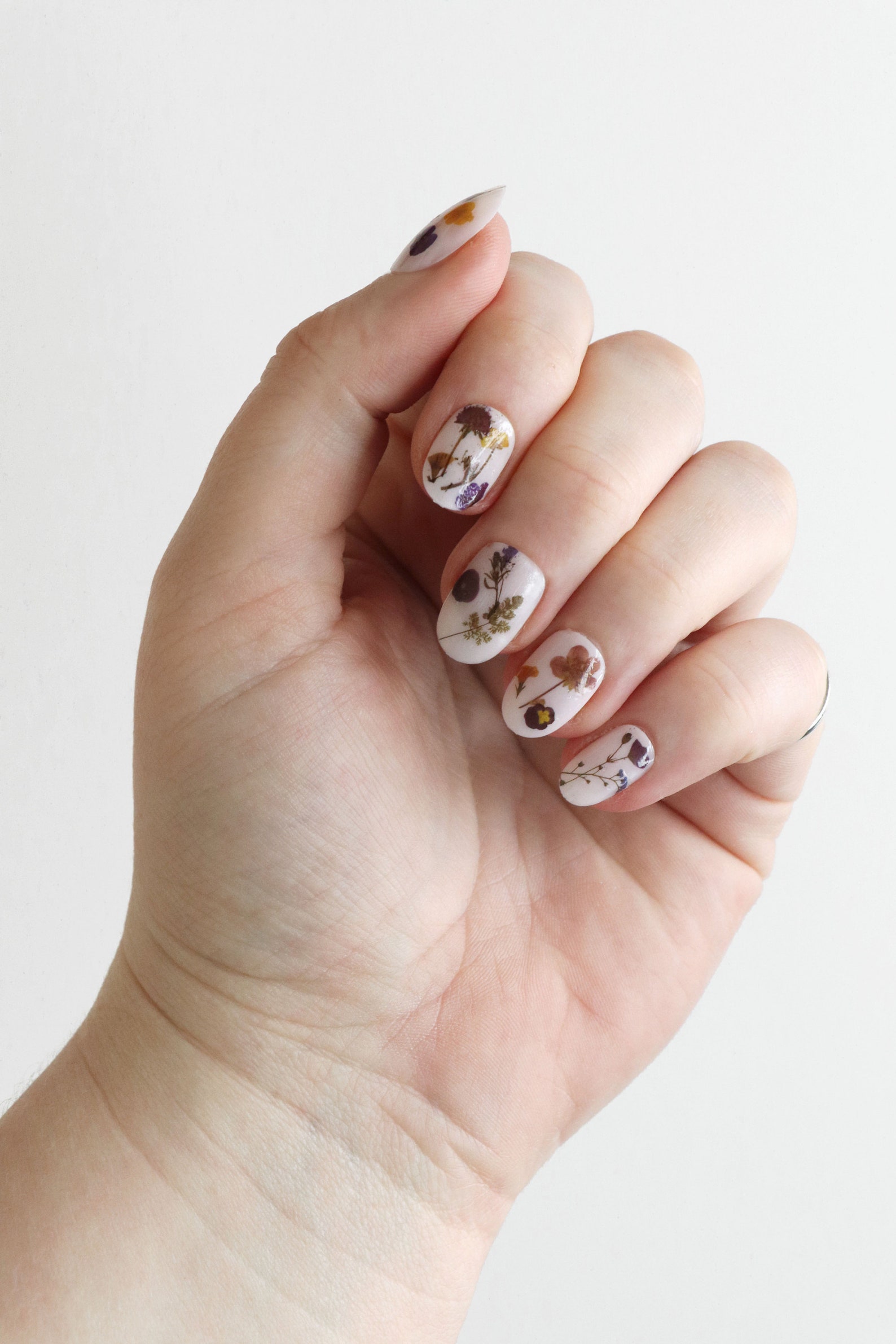 Dried Flowers Waterslide Nail Decals / Flower Nail Decals / Etsy