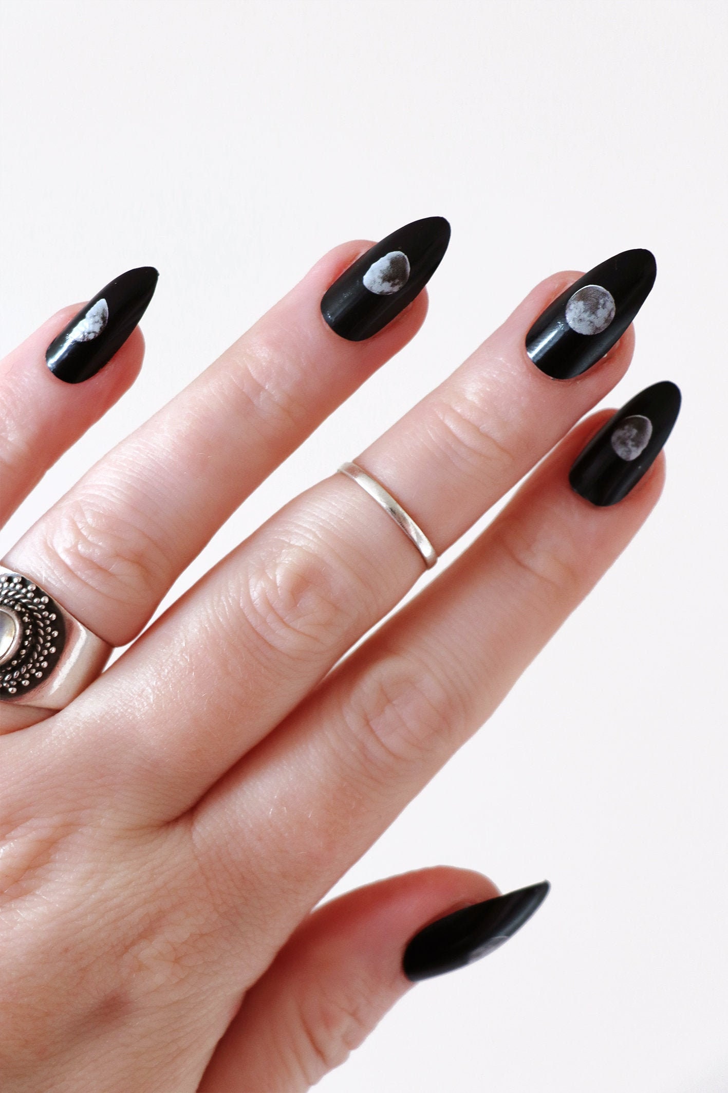Moon Phase Waterslide Nail Decals | Celestial Nail Stickers