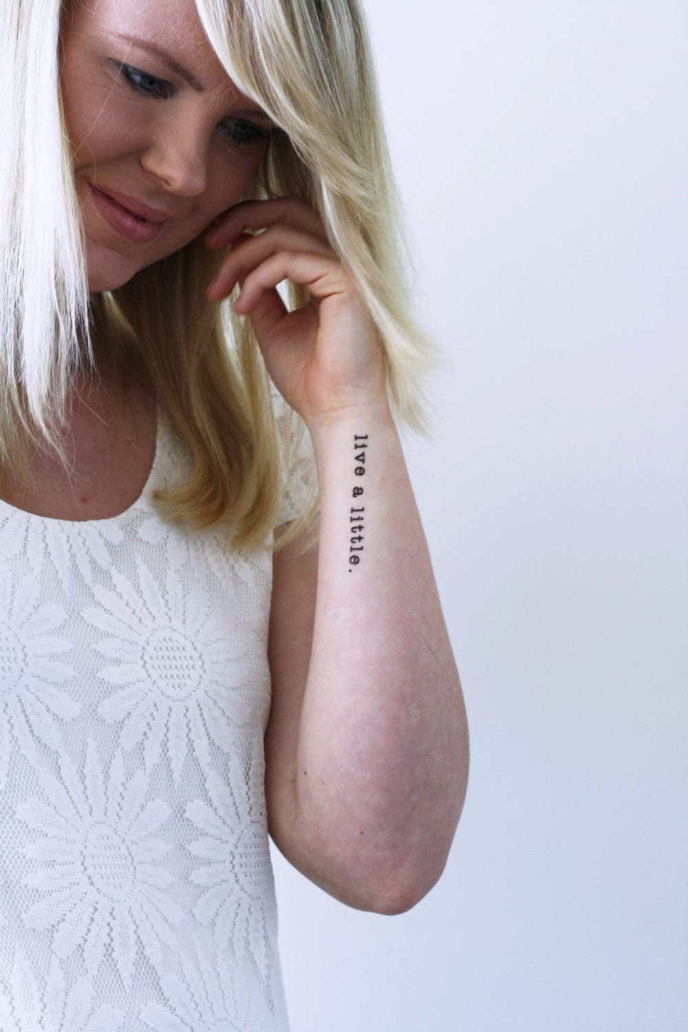 2 Live a Little Temporary Tattoos / Quote Temporary Tattoo / - Etsy