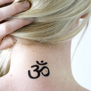 Om Tattoo Aum symbol tattoo Om temporary tattoo meditation tattoo yoga temporary tattoo bohemian gift idea Gift image 3