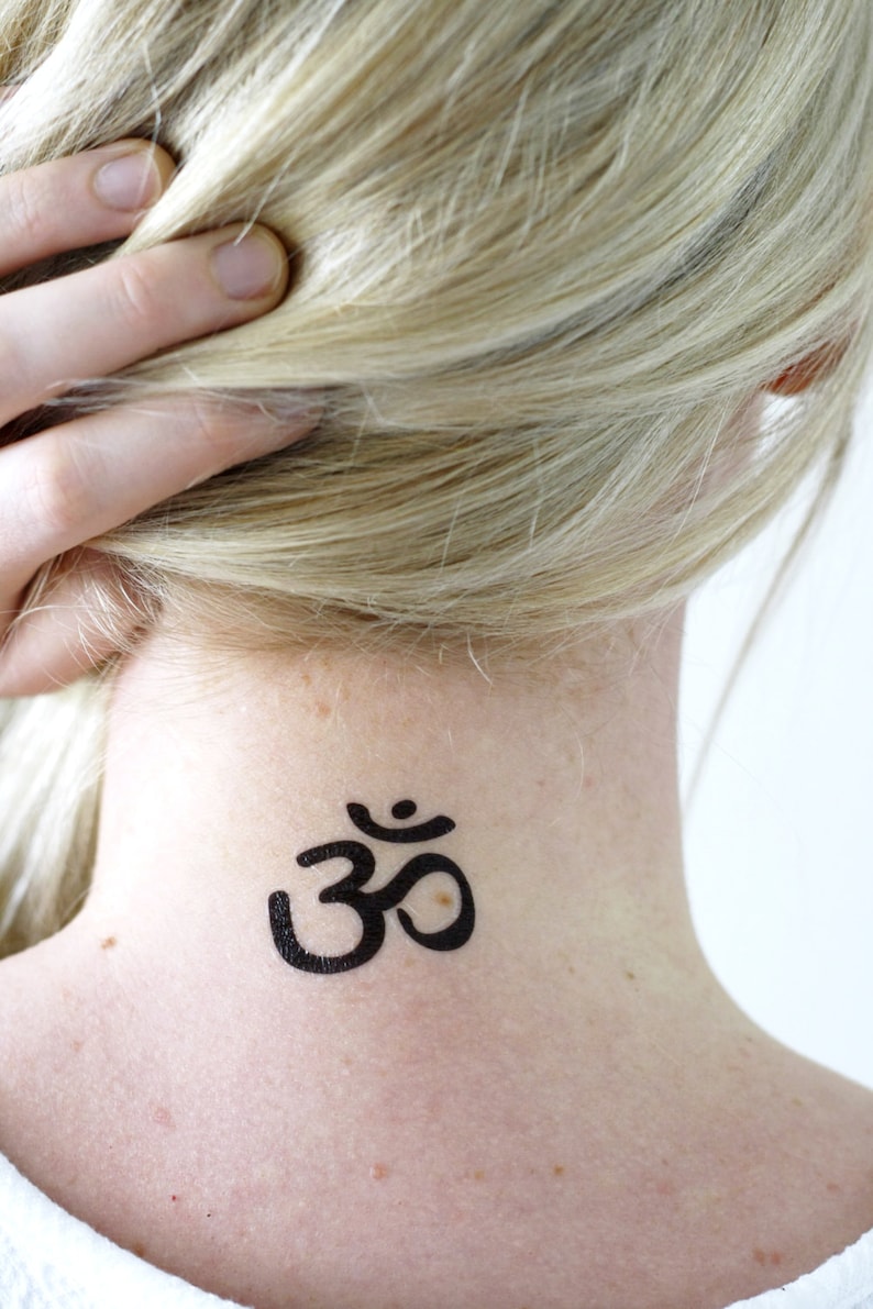Om Tattoo Aum symbol tattoo Om temporary tattoo meditation tattoo yoga temporary tattoo bohemian gift idea Gift image 3