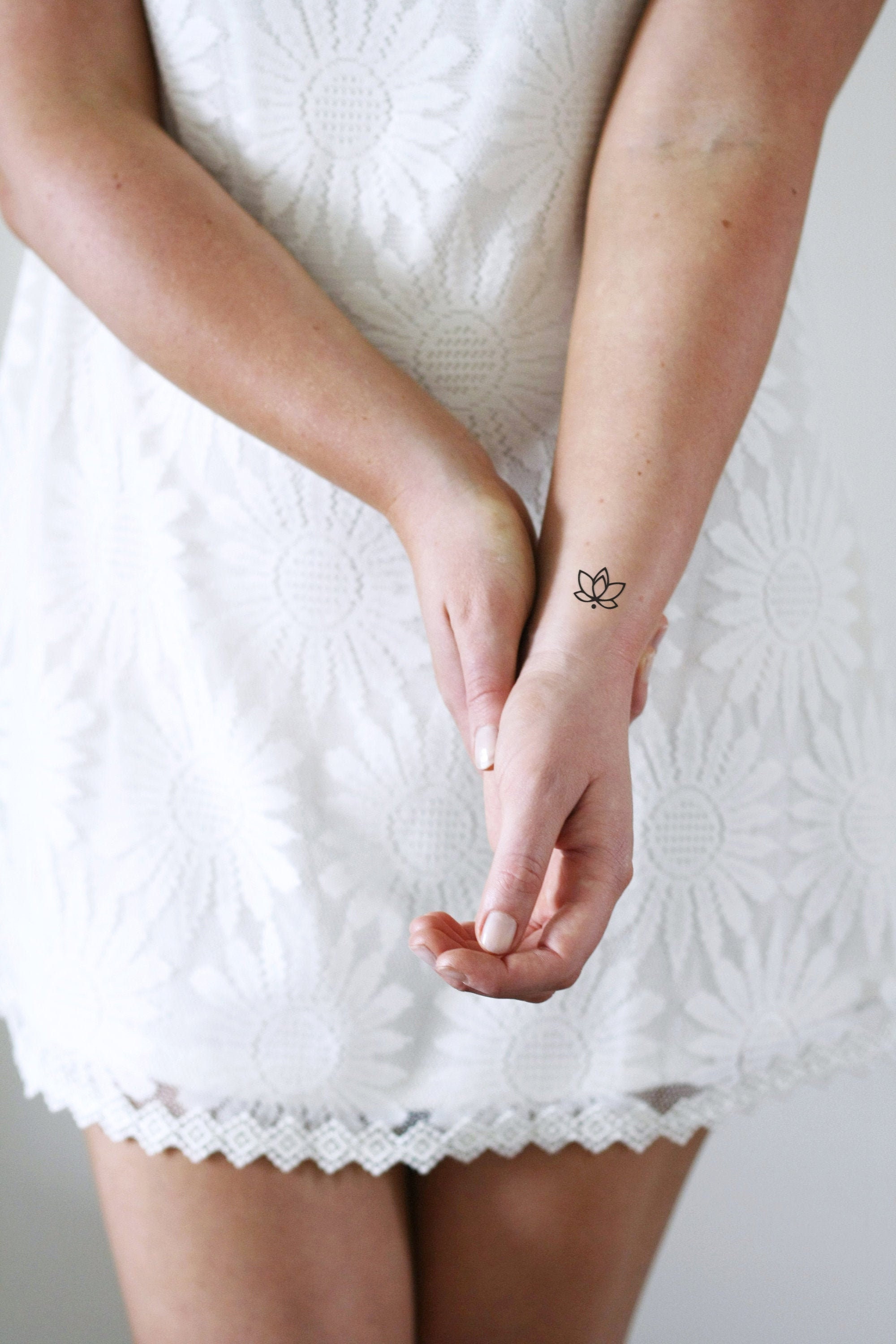 Small Lotus Temporary Tattoo Set of Four / Floral Tattoo / - Etsy Small Lotus Temporary Tattoo Set of Four / Floral Tattoo / - Etsy