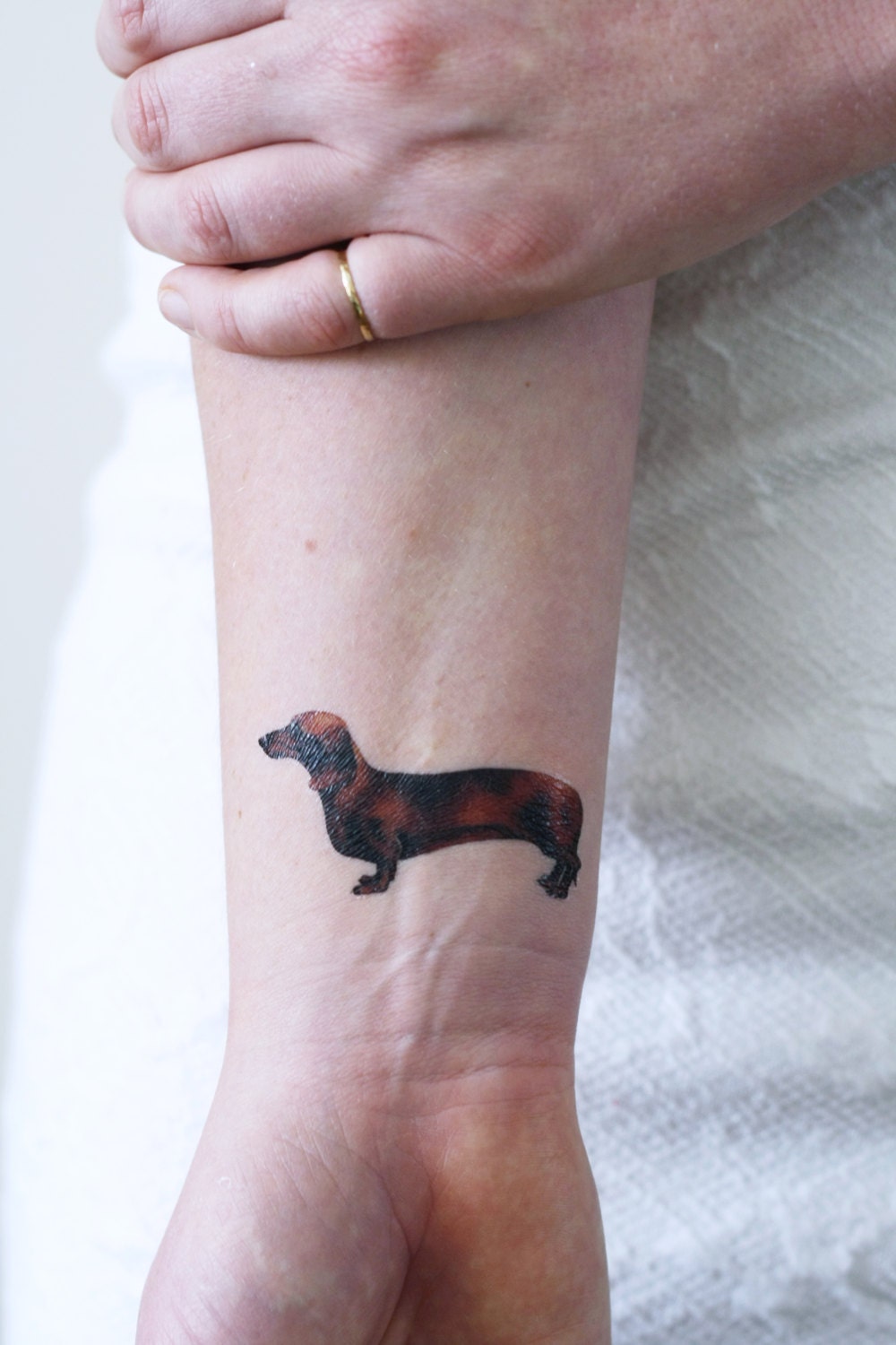 Small Dachshund Temporary Tattoo / Dog Temporary Tattoo / Dog - Etsy