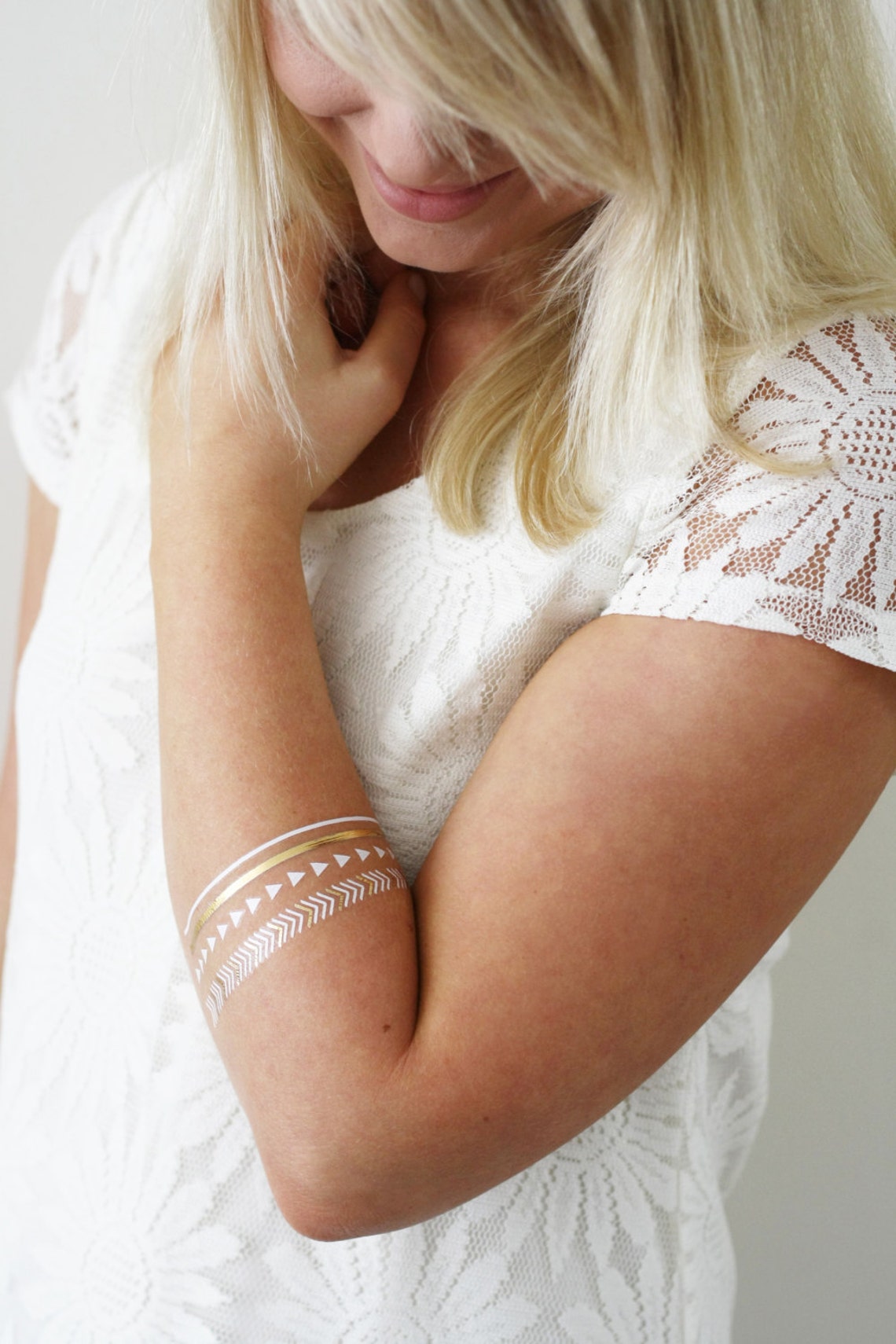 Gold Temporary Tattoo / Gold Temporary Tattoo / Henna Style Etsy