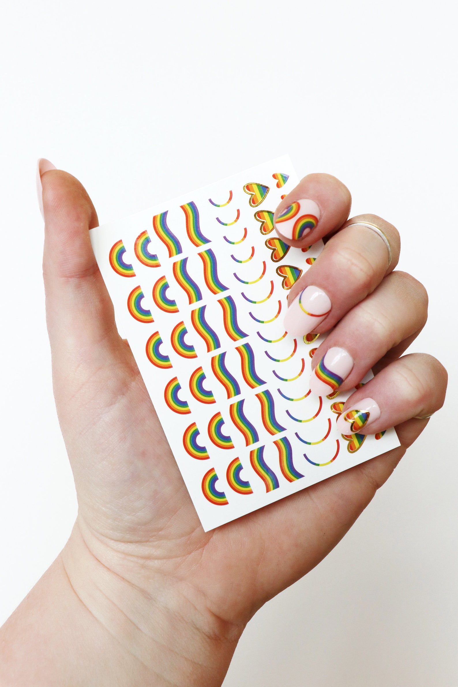Rainbow Waterslide Nail Decals Pride Nail Art Colorful Nail