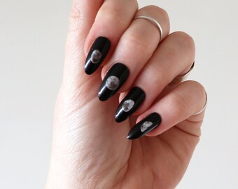 Moon Phase Waterslide Nail Decals | Celestial Nail Stickers