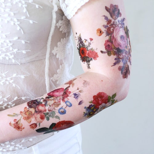 Tattoos Inspired By Vintage Botanical Gucci Scarves