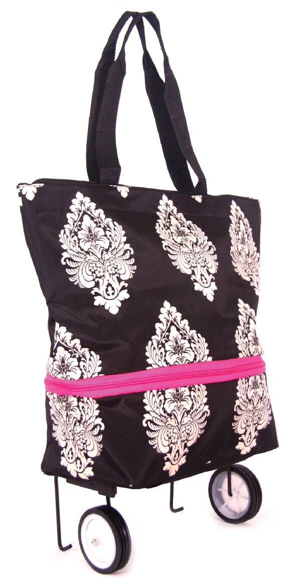 Shopping Bag on Wheels From Tote to a Roller Bag with Free Etsy