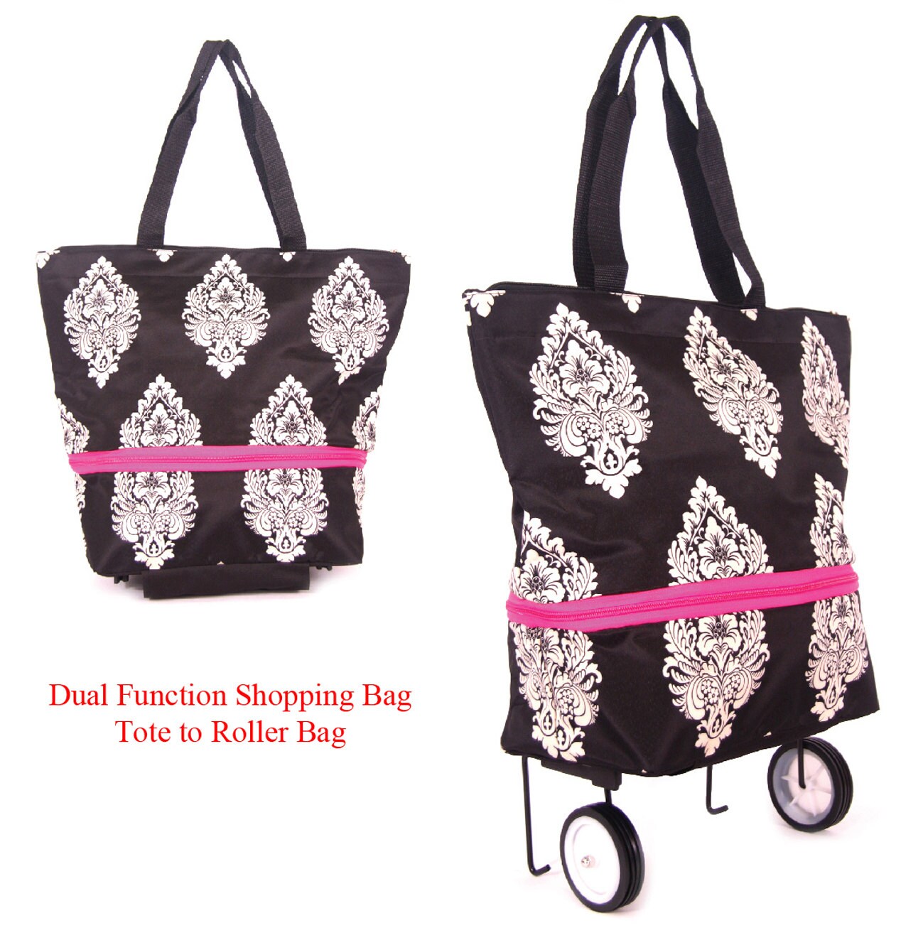 Shopping Bag on Wheels From Tote to a Roller Bag with Free Etsy