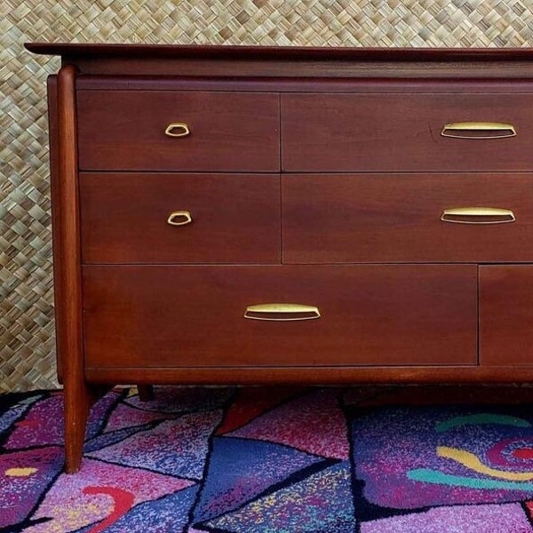 Vintage Mid Century Modern Drexel Walnut Dresser Danish MCM